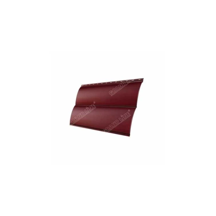 Металлический сайдинг Grand Line Блок-хаус 0.45 мм Drap RAL 3005 красное вино